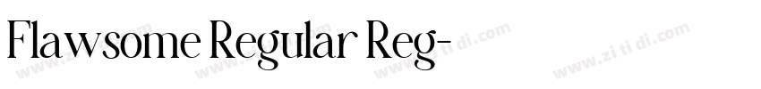 Flawsome Regular Reg字体转换